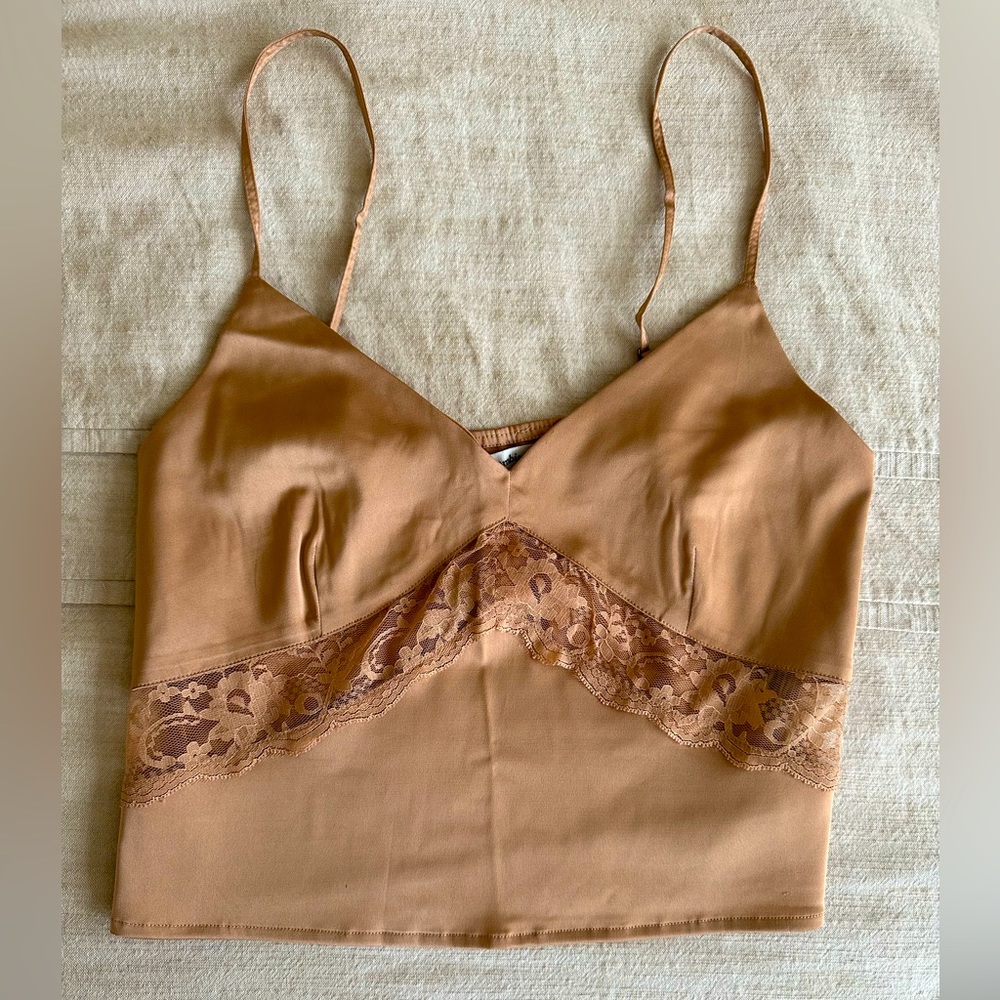 Abercrombie Satin + Lace Top